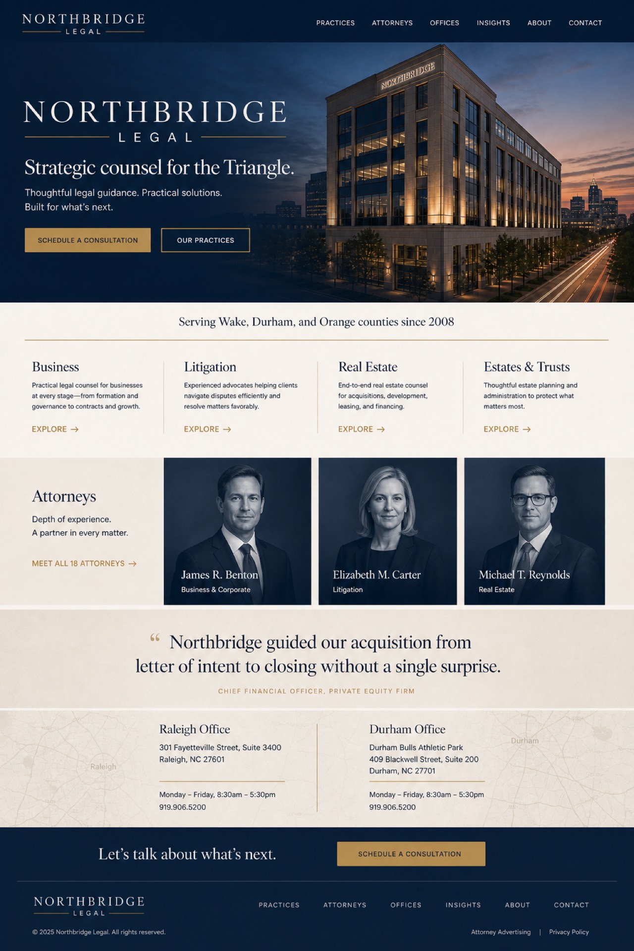 FidoLegal law firm website demo
